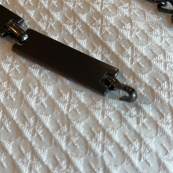 Pewter Belt - Made in Spain Adjustable Metallic chain belt, 31 in/ 5 in of chain - Picture 7 of 17